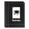 Photo Albums 36-Pocket Sewn Leatherette Embroidered "Graduation" Theme Frame Cover Album for 4 by 6-Inch Prints, Black